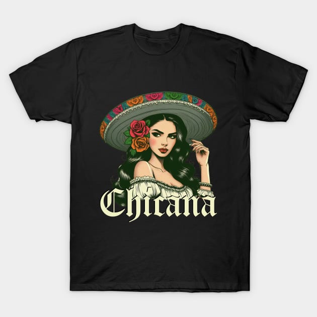 chicana mexican latina girl T-Shirt by savage land 